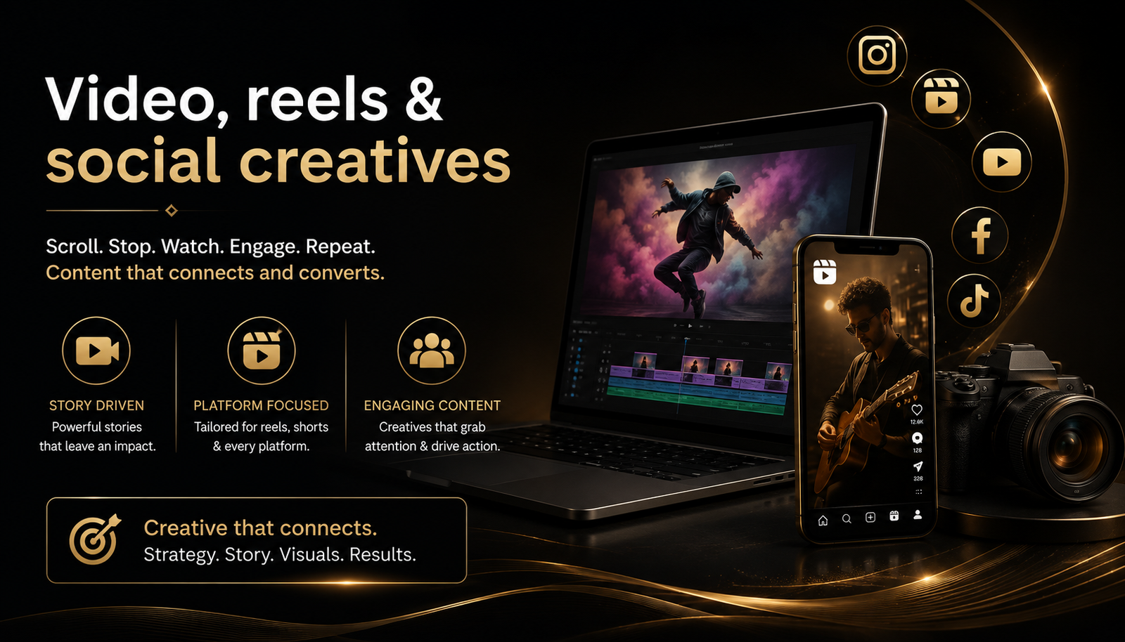 Video production and editing for digital campaigns